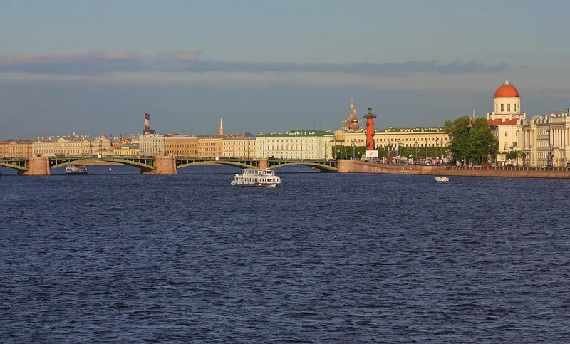 The Malaya Neva, Exchange Bridge and the Spit of Vasilyevsky Island, St Petersburg
